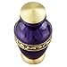 M MEILINXU Small Keepsake Urns for Ashes, Mini Cremation Urns - Fits a Small Amount of Cremated Remains - Display Burial at Home or Office Decor (Elsene Purple, Hand Engraved Brass