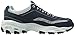 Skechers Sport Women's D'Lites Memory Foam Lace-up Sneaker,Navy/White,11 M US
