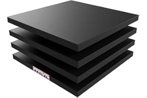 BULLKE USA Made RV Leveling Jack Flex Pads 12" – Heavy-Duty Rubber Jack Pads (4-Pack) – Non-Slip, Shock-Absorbing Stabilizer Mats for Camper & Trailer – Prevent Sinking & Sliding