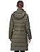Puredown Women's Light Long Goose Down Jacket Hooded Coat, Army Green
