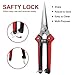 WYF Pruning Scissors, Professional Garden Shears – Straight Stainless Steel Blades – Sharp Gardening Hand Pruner for Garden Harvesting Fruits, Vegetables, Trimming Flowers and Plants, 8.1IN(Red)thumb 4
