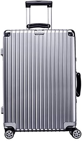 Aluminum Alloy Trolley Case Student Suitcase Hard Shell Travel Trolley Suitcase Set (Color : Aluminum, Size : 28 inches)