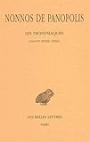 Les Dionysiaques: Tome XI : Chants XXXIII-XXXIV (Collection Des Universites De France Serie Grecque) by 