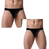 Avidlove 2 Pack Men Underwear Cotton Thong Bikinis