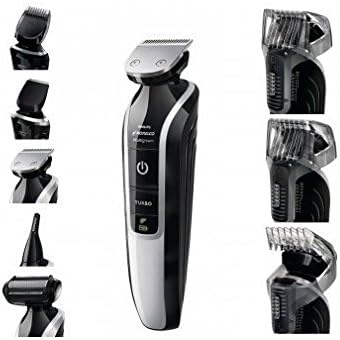 Every Mans Philips 7500 Kit Head to Toe Multi Hair Groomer with Smooth Detail Trimmer Waterproof Shaver Gift for Him with 8 attachments Multi Setting Shaver with Turbo Boost Feature