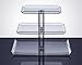 Utenlid Acrylic 3-Tier Square Stacked Party Cake Stand with Borders and Stable Screw-On Pillars - Tiered Cupcake Stand/Cupcake Tower
