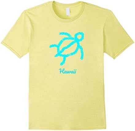 Men's Hawaiian T-shirt Turtle, Honu 3XL Lemon