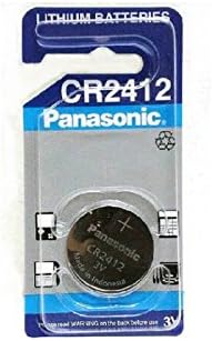 Panasonisc CR2412 3V Lithium Button Battery, metal