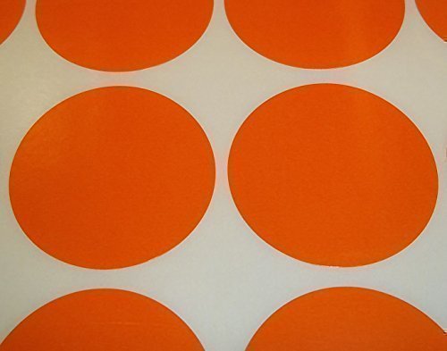 Audioprint Ltd. Pack of 100 Round Colour Code Dots Blank Price Stickers Sticky Labels Orange 45mm