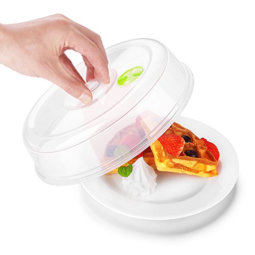 OBVIS Micro Wave Plate Cover Splatter Guard Lid Steam Vent Ventilation Window Cover 5 Different Sizes for Large & Small Food Plates Bowls - Thumbnail 2
