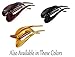 Parcelona French Pelican Black 5 Inch Salon Hinge Celluloid Beak Side Slide In Slider Secure Grip Hair Claw Clip Clamp