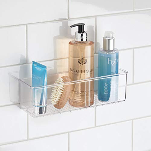 iDesign AFFIXX Plastic Wall Mount Organizer Rack, Shelf for Kitchen, Bathroom, Office, Bedroom