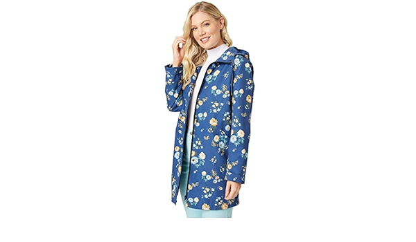 patterned rain jacket womens