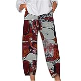 TARIENDY Tie dye Cropped Pants for Women Elastic