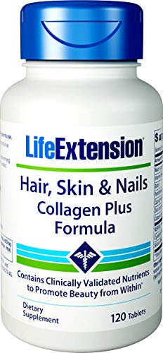 image for Life extension Hair, Skin, Nails- Collagen Plus, 120 Tablets