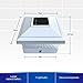 HIGUNE 5x5 Solar LED White Square Post Deck Cap PVC Outdoor Lights for Garden Patio Fence Pathway Landscape Lamp (4-Pack)