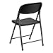 Flash Furniture HERCULES Series 330 lb. Capacity Black Plastic Folding Chair with Charcoal Frame
