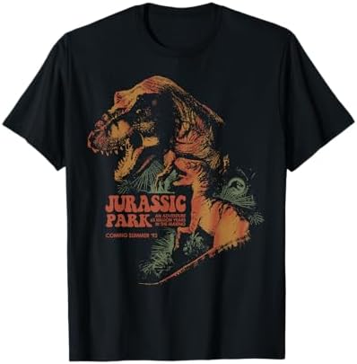 Amazon.com: Jurassic Park Vintage T-Rex Break Out T-Shirt Small
