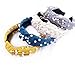 Joyeah 4 Pcs Pearls Headbands, Satin Fabric knotted headband with pearls, Topknot Headband Vintage Wide Hair Band Fashion Hair Accessories for Women and Girls