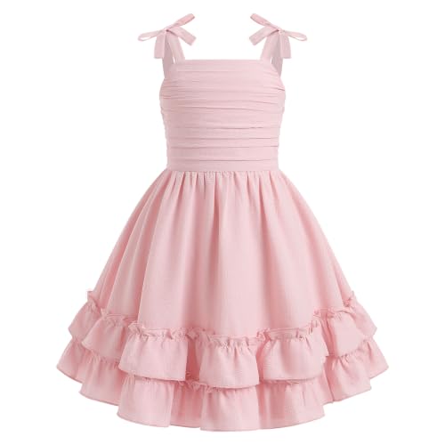 IBAKOM Girls Summer Dresses Sleeveless Cami Dress Light Pink 10 Years at Amazon
