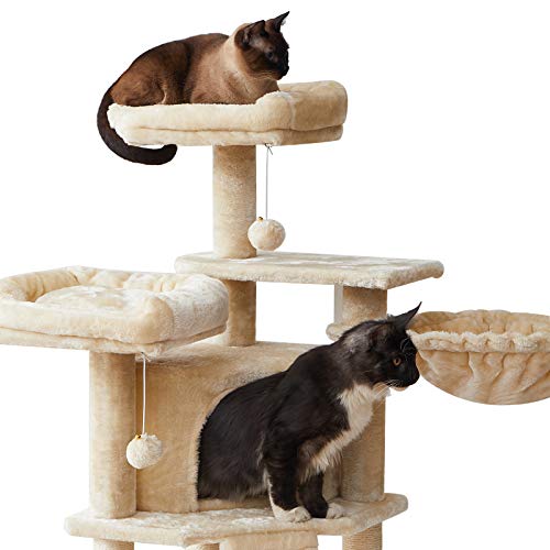 IBUYKE Cat Tree Tower Condo Cat Play Furniture 46.5" with Sisal