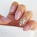 ECBASKET Acrylic Nail Tips Natural Fake Nails Short Oval Nails 500 PCS