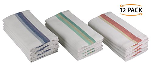 Cotton craft - twill stripe dinner napkins - 12 pack - …