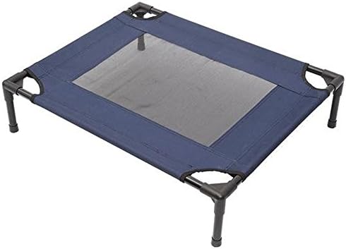 Tenive Elevated Mesh Pet Bed Pet Dog Cot Sleeping Bed,30"x 24" (Blue x 1)
