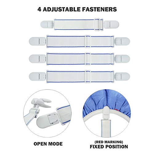 Ironing Board Cover and Pad Standard Size 15" x 54",Elastic Edges and 4 Adjustable Fasteners Make 3 Layer Padded Ironing Board Cover Surface Smoother,1 Large Protective Scorch Mesh Cloth - Thumbnail 2