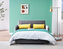 ERYE 3 in 1 Upholstered Futon Loveseat Convertible