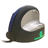 EV USB Wired Laser Ergonomic Vertical Mouse, with 6 Programmable Buttons and 3500 DPI Adjustable for Gaming with 4 Colors LED Light, Small Version Right-Handed