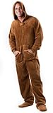 Footed Pajamas - Teddy Bear Adult Hoodie Chenille