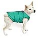 Gooby Padded Vest Dog Jacket - Solid Turquoise, X-Large - Warm Zip Up Vest Fleece Jacket with Dual D Ring Leash Water Resistant for Small to Medium Dogs