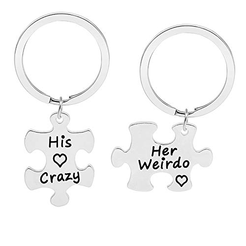 Stainless Steel Key Chain, Couple Appreciatione Present Gift for Mens and Womens Valentine's Day Gift