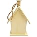 Lara's Craft Decorative Bird House, Zinnia, Unfinished with Jute cord hanger, 3.3