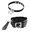 Leather Choker Collar Soft Fur Lining Necklace and Leash For Women Men