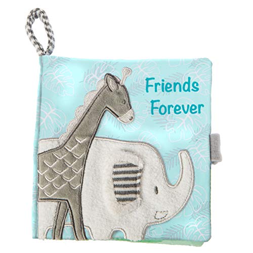 Mary Meyer Touch & Feel Soft Cloth Book with Crinkle Paper and Squeaker, Afrique Boutique Friends Forever