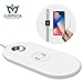 2-in-1 Wireless Fast Charger, Dual Wireless Charging Pad Induction Charger Base for Apple Watch Series 4/3/2/1 & iPhone Xs Max iPhone X 8 Plus Galaxy S8/S9/Plus/Note 8/S7 & All Qi-Enabled Devices