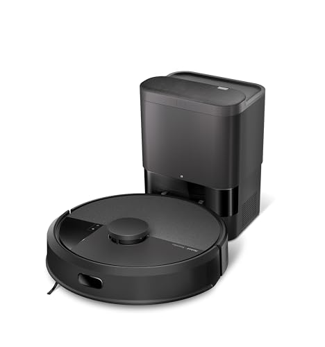 Roomba 105 Combo+AutoEmpty Dock - Robot Aspirateur Laveur 2en1 - Aspiration de 7KPa - Navigation LiDAR - Détection des Tapis - Zones de Nettoyage et d'Évitement - 4 Niveaux d'Aspiration - Noir