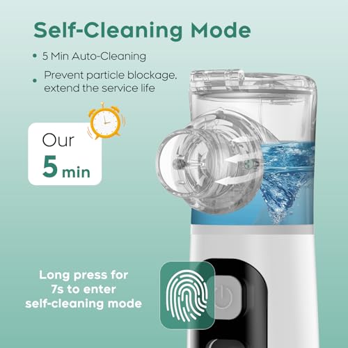Berrlly Quiet Inhaler for Children and Adults, Portable Inhaler and Inhaler with Fine Mist, Lightweight and Compact, Easy Cleaning, Accessories for the Whole Family, for Home and Travel