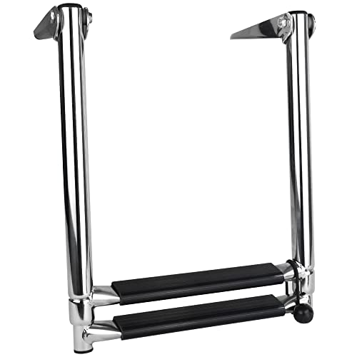 Five Oceans 2 Step Boat Ladder, Over Platform Telescoping Boat Ladders