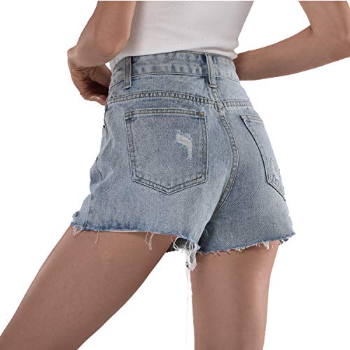 high waisted tummy control jean shorts
