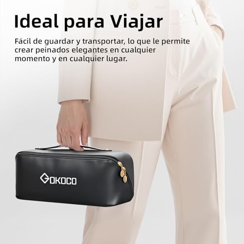 Secador de Cabello alta Velocidad 5 en 1 Kit Profesional, 120000rpm Boquillas + Cepillo + Rizador de Pelo, Tecnología Iónica Secadora de Pelo para Rizar, Voluminizar y Alisar, Oro
