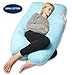QUEEN ROSE Full Body Pregnancy Pillow, U-Shaped Maternity Pillow for Pregnant Women with Cotton Cover,Great for Anyone,Sky Blue