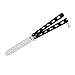 Metal Practice Butterfly Comb Style Knife Trainer Tool, Dull Black