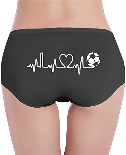 I Love Soccer Women Low Waist Underpants Undies Stretch Customize