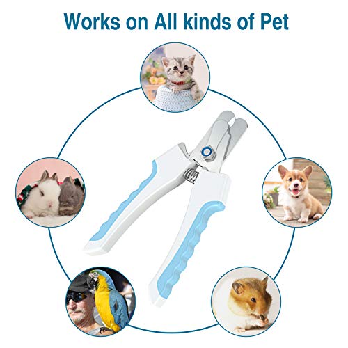 Dog Nail Clippers, Stainless Steel Dog Nail Trimmer with Razor Sharp Blades, Safety Guard to Avoid Over-cutting, Professional Grooming Tool at Home for All Small Large Dogs Cats Pets - Free Nail File - Thumbnail 6