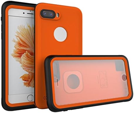 Deamyth for iPhone 7 Plus/6 Plus/6s Plus/5.5 Inch , TIP68 Waterproof Shockproof Dirt Proof Full Case Slim (Orange)