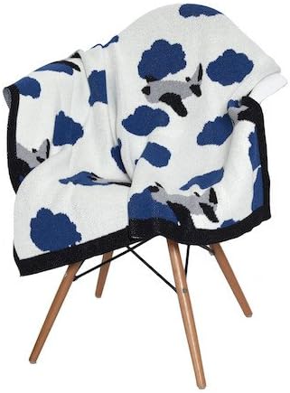 Baby Blanket - Cozy Blanket Eco Throw For Baby - Airplane Pattern Made From Soft Cotton And Polyester For Daily Use By in2green