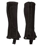 Perri's Zipper Adult Half Chap, Black, XXX-Large
